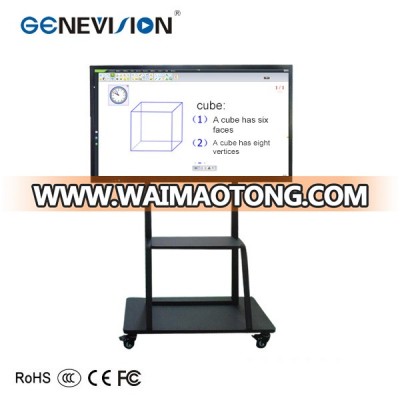 65" 75" 85" Window 10 OS all ine one wall mounted industrial touch screen PC interactive whiteboard/board for school teaching