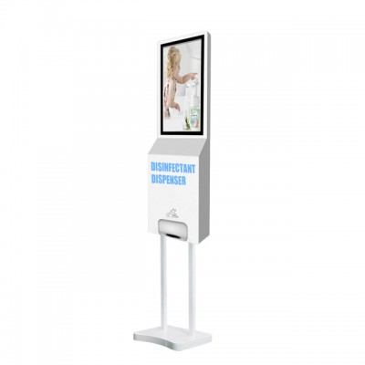 Transparent Wash Liquid Soap  dispenser 1000ml or 3000ml Oem Customized with white original advertising display wall mounted